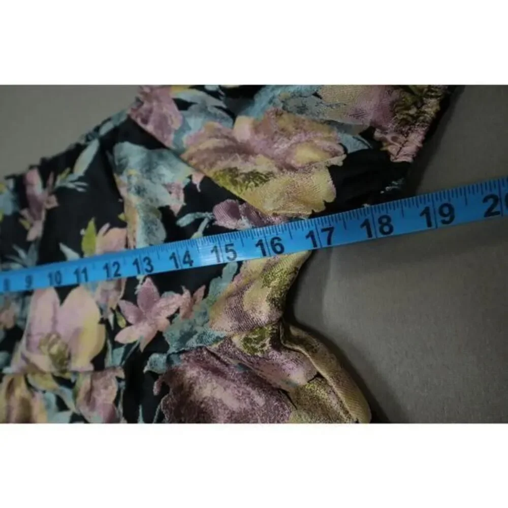Aqua Girl Black, Pink‎ and Yellow Floral Dress Size XL 14/16